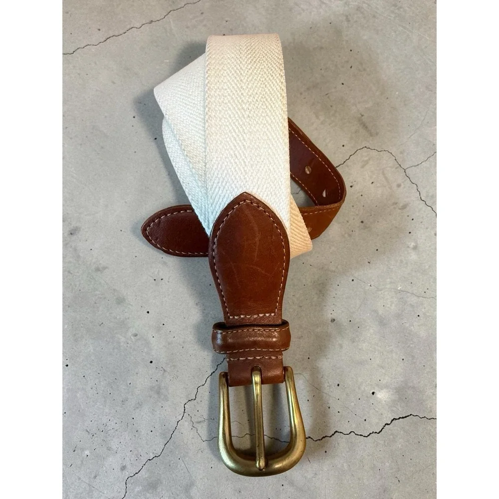 Coach | Accessories | Vintage 9s Coach Leather Linen Belt  display picture 1